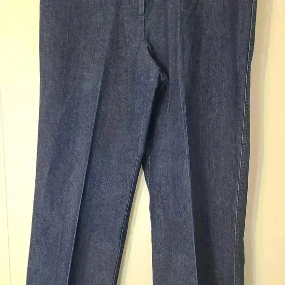 Larry Levine Trouser Jeans Buckle Detail straight Leg Size 16 - Picture 6 of 8